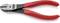 Coupe-côtés avec poignées rouges, marque KNIPEX, numéro 7401140. Adapté pour couper des fils jusqu'à 1,5 mm d'épaisseur.