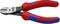 Pinces coupantes latérales Knipex rouges et bleues en acier chrome-vanadium, adaptées pour les fils jusqu'à 1,5 mm.
