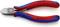 Pince Knipex avec poignées rouges et bleues. Sur la pince sont indiquées les dimensions '76 22 125' et 'Cu Ø 0,4-2,5'.