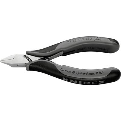 Coupe-côtés Knipex, modèle 77 52 115 ESD, adapté pour les fils de cuivre jusqu'à 1 mm de diamètre, Fabriqué en Allemagne.