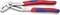Pince multiprise rouge et bleue portant l'inscription 'Knipex'. Adaptée pour tenir et saisir des tuyaux ou des écrous.