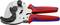 Coupe-câbles à main Knipex avec poignées rouge et bleue, adapté pour une coupe précise. Numéro de modèle : 90 25 40.