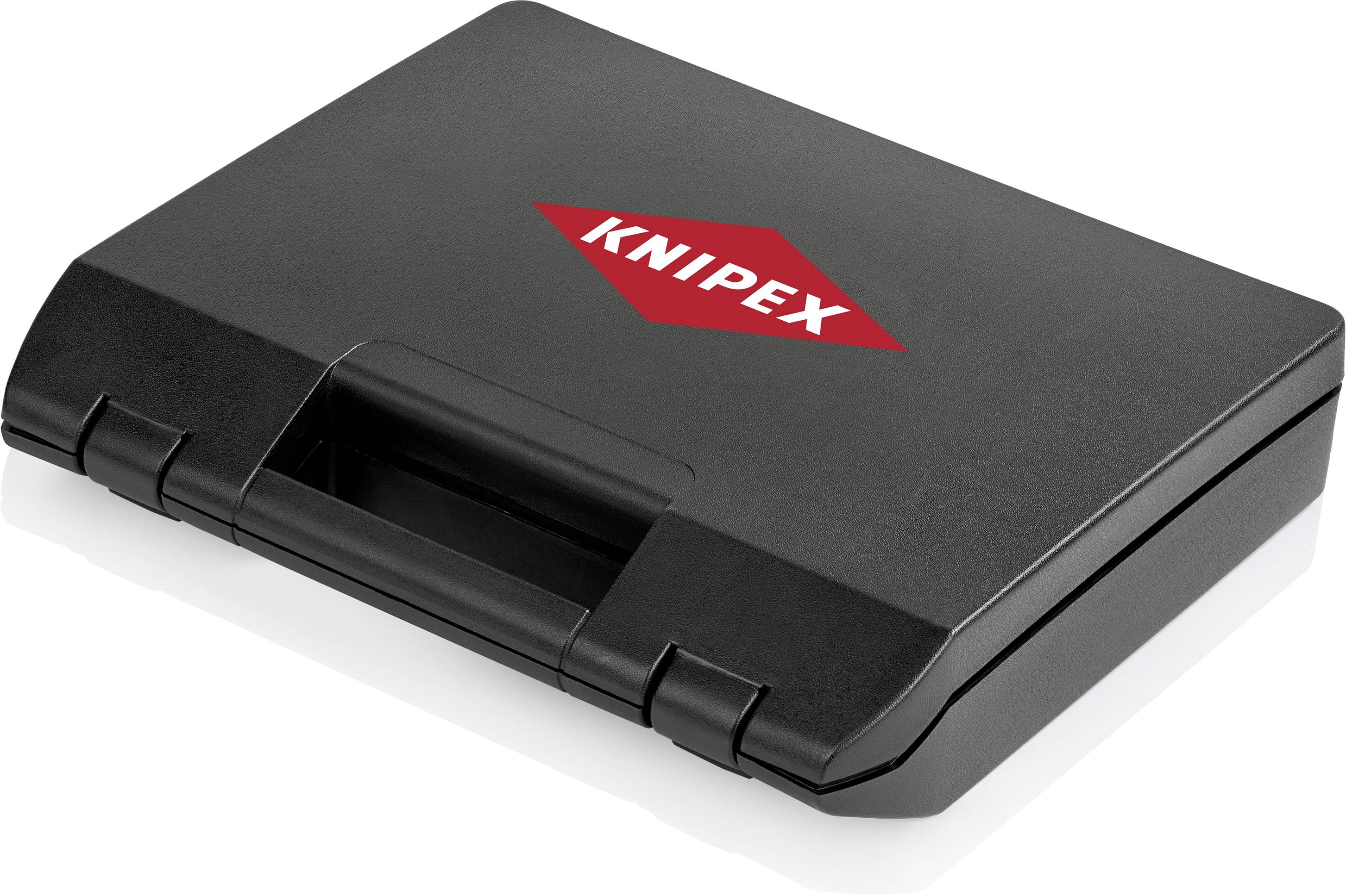 Valise noire avec logo 'Knipex' rouge en haut.