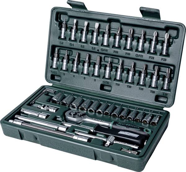 Brüder Mannesmann  Jeu de clés à douille métrique 1/4" (6.3 mm) 46 pièces M 2040
