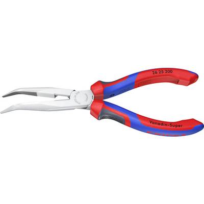 Pince coupante rouge et bleue avec surfaces de préhension angulaires et manche strié, adaptée aux travaux de préhension et de coupe précis.