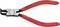 Pince à circlips rouge portant l'inscription 'Knipex Germany', adaptée pour les circlips de 12 à 25 mm.