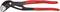 Une pince multiprise rouge avec des mâchoires noires portant l'inscription 'Knipex Germany'.