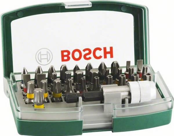 Jeu d'embouts Bosch Accessories PROMOLINE 2607017063 32 pièces vis à fente, cruciforme Phillips, vis Pozidriv, 6 pans intérieurs, 6 pans BO, 6 pans intérieurs (TX)