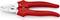 Ciseaux rouges pour câbles avec lame argentée, portant l'inscription : « cap. max. Ø 10 mm/24 mm² » et « Ne pas couper l'acier ». Idéal pour la coupe de câbles.