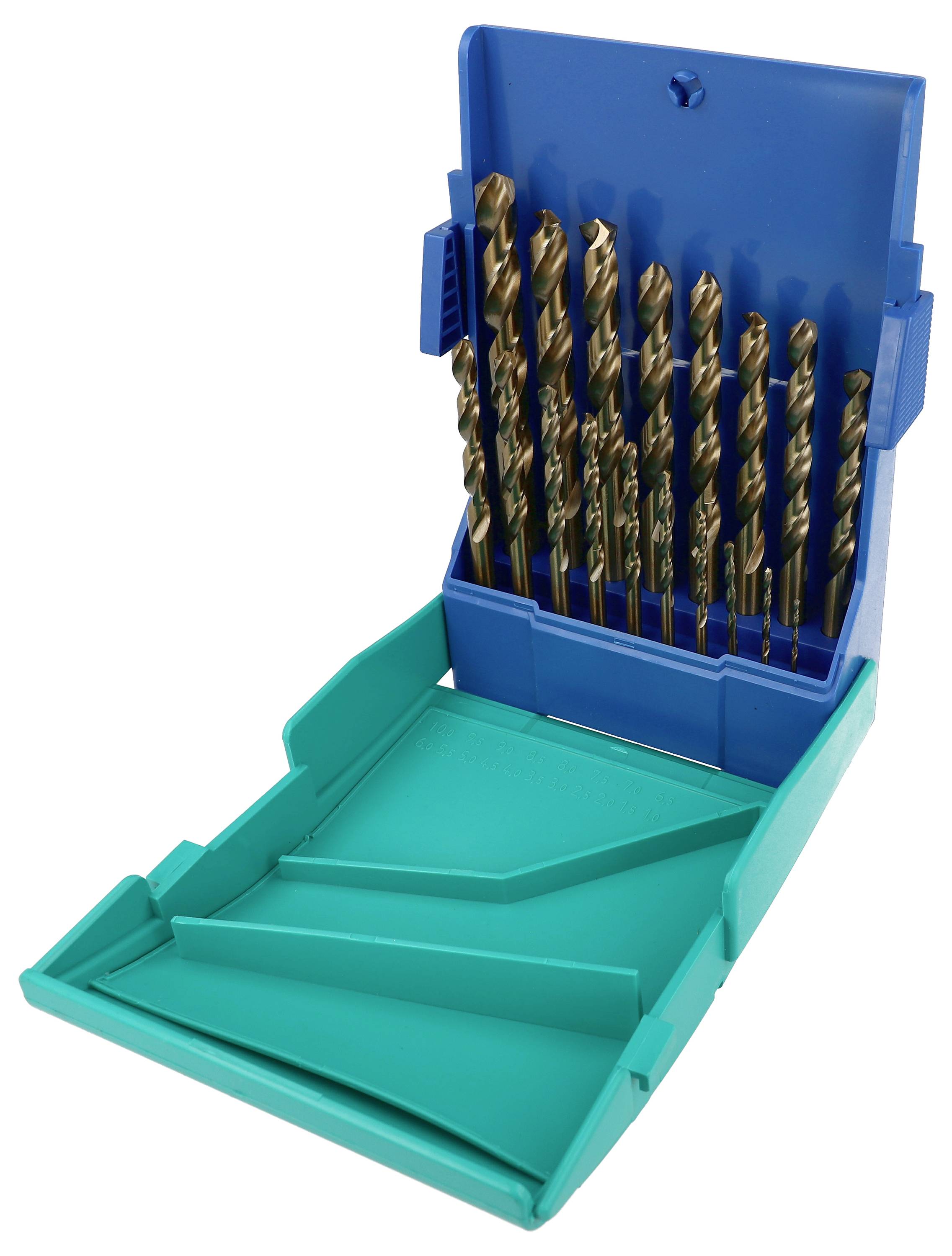 Heller 21962 4 HSS Jeu de forets pour le métal 19 pièces 1 mm, 1.5 mm, 2 mm, 2.5 mm, 3 mm, 3.5 mm, 4 mm, 4.5 mm, 5 mm, 5-1
