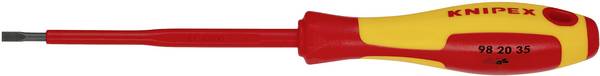 Tournevis pour vis à fente 0.6 mm x 3.5 mm Knipex VDE 98 20 35 Longueur de la lame: 100 mm 1 pc(s)