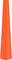 Un grand cône de signalisation orange vif sur un fond blanc.
