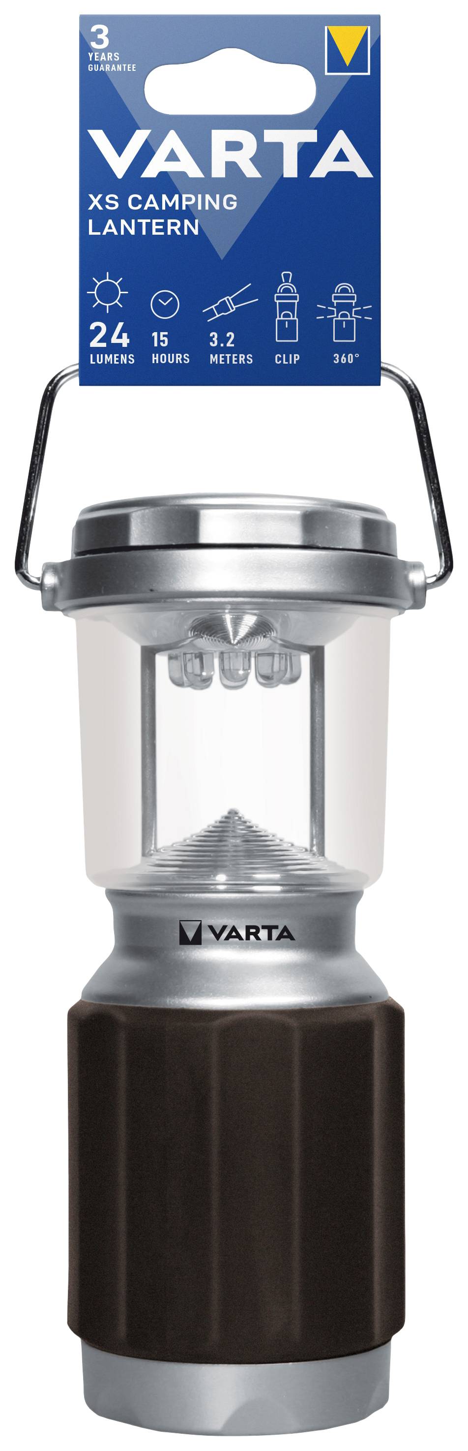 Lanterne de camping N/A Varta XS Camping Lantern 16664 à pile(s) 271 g noir, argent