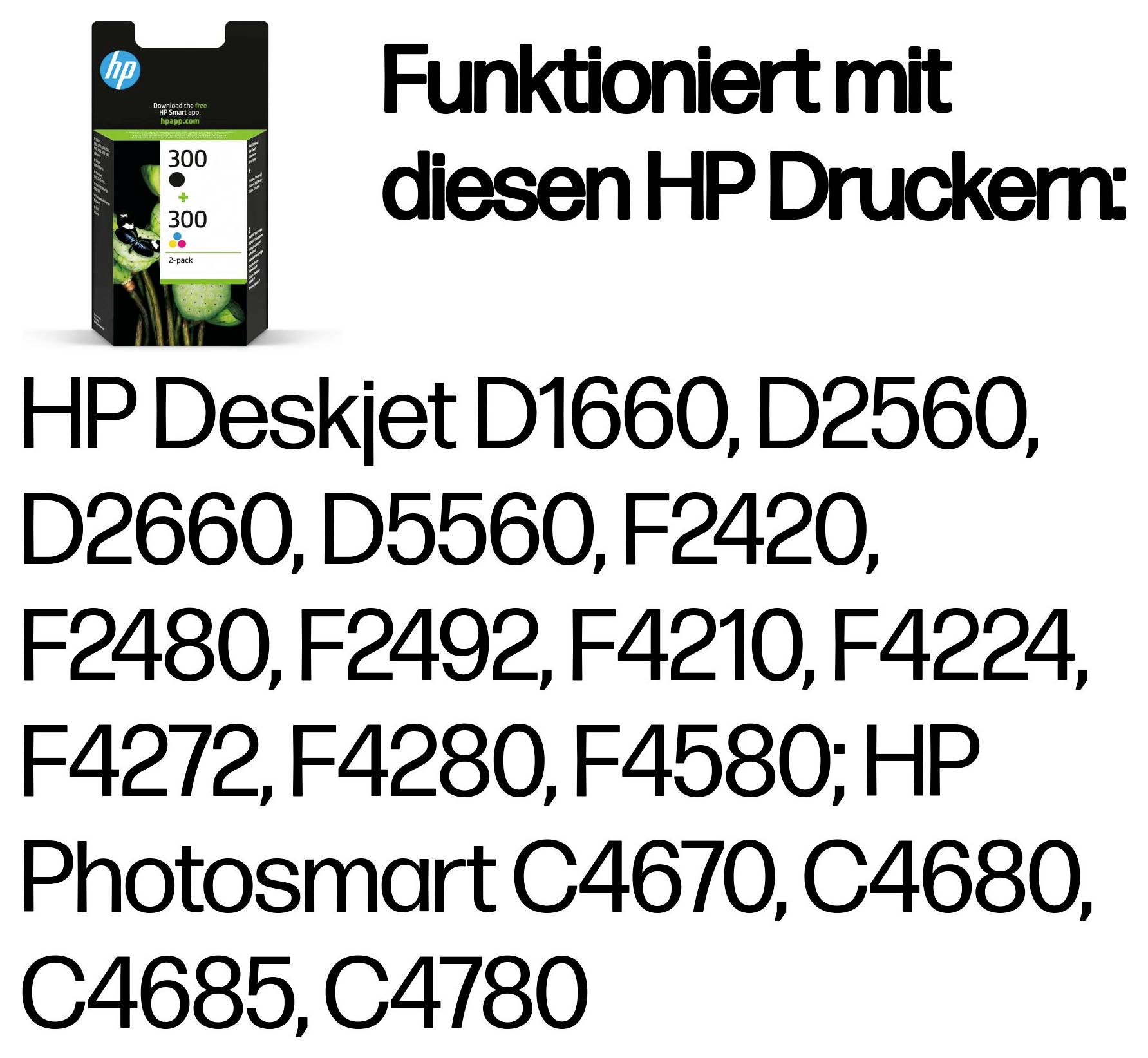 Cartouche d'encre HP compatible avec les imprimantes Deskjet D1660, D2560, D2660, D5560, F2420, F2480, F2492, F4210, F4224, F4272, F4280, F4580 et Photosmart C4670, C4680, C4685, C4780.