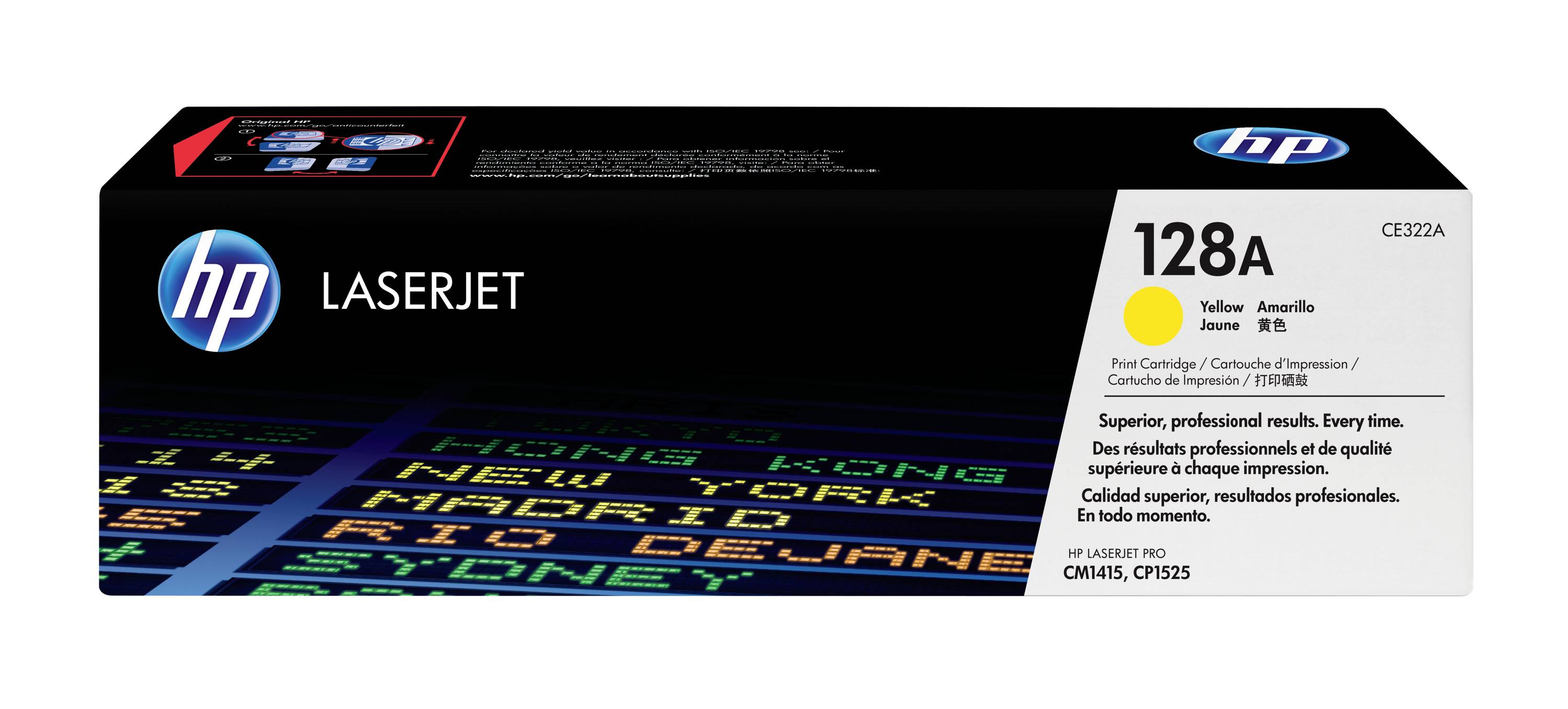 Cassette de toner d'origine HP 128A jaune CE322A