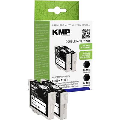 KMP Encre remplace Epson T1291 compatible paquet de 2 noir E125D 1617,0021