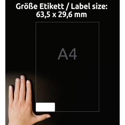 Etiquette universelles Avery-Zweckform L4737REV-100 63.5 x 29.6 mm papier blanc 2700 pc(s) décollable-6