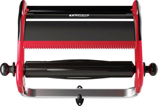 Dérouleur mural Tork noir et rouge