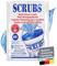 Lingettes nettoyantes pour les mains SCRUBS dans un emballage avec un seau bleu. Caractéristiques du produit : Particulièrement grandes, nettoyage puissant et doux.