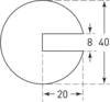 Protection de profil CERCLE 40/40/8 x 1000 mm blanc Moravia 422.18.250