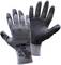 Gants de travail gris avec revêtement noir antidérapant et manchette extensible pour une tenue et une protection sécurisées.