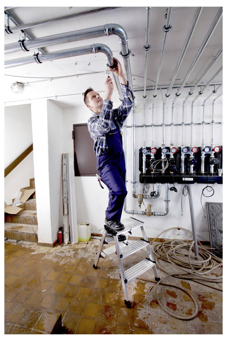 Marchepied double en alu TREPPO Krause 126030 Hauteur de travail (max.) (détails) 2,65 m-1