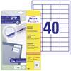 Avery-Zweckform 4780 Etiquette universelles 48.5 x 25.4 mm papier blanc 1200 pc(s) fixation permanente imprimante à jet d'encre, imprimante laser, imprimante laser couleur, photocopieuse, photocopieuse couleur, inscription à main