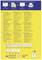 Affiche sur fond jaune présentant des instructions pour créer et imprimer des étiquettes dans plusieurs langues, avec des symboles en bas de la page.