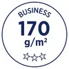 'BUSINESS 170 g/m²' est inscrit dans un cercle avec trois étoiles.