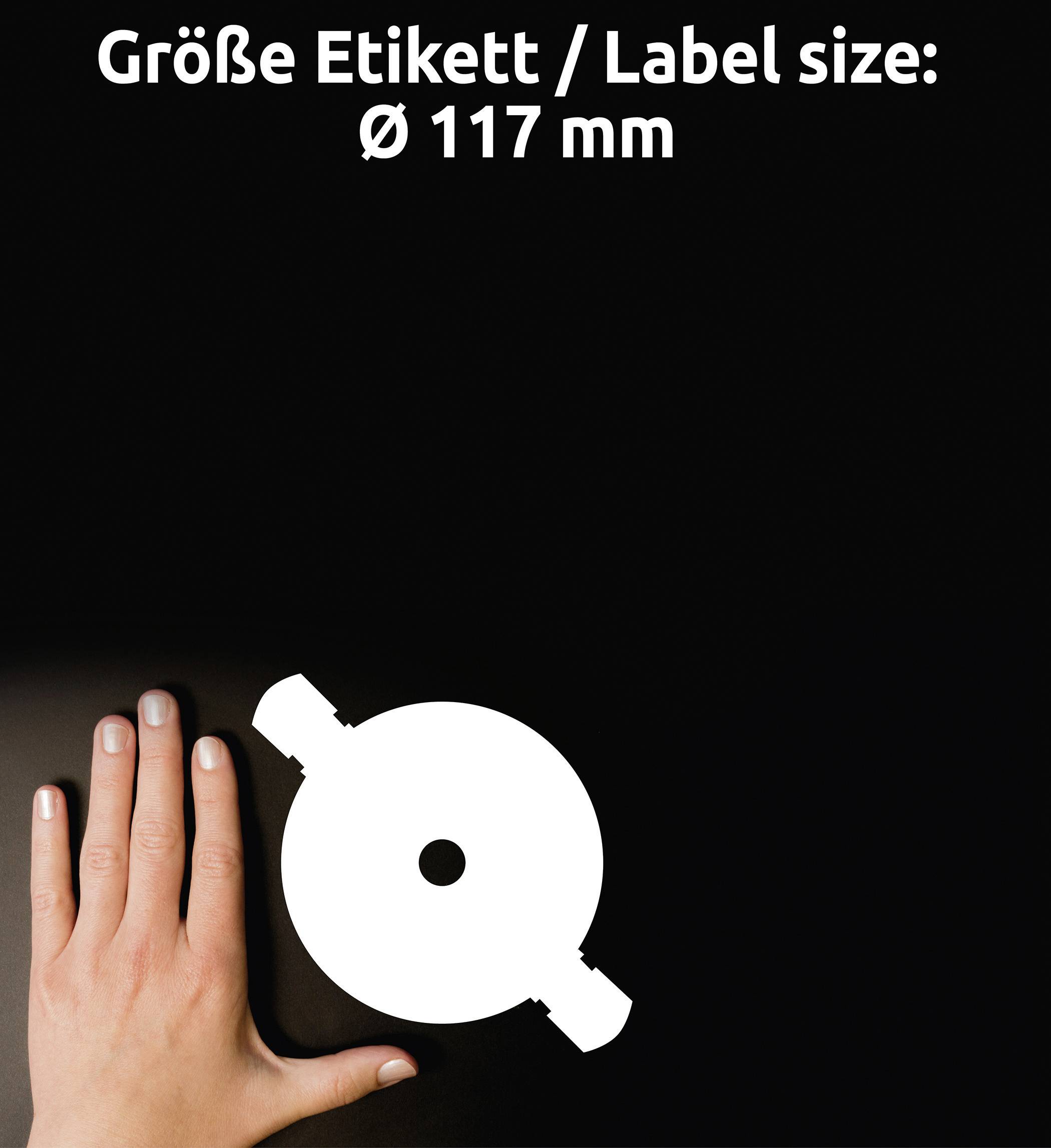 Avery-Zweckform L7676-100 Etiquette pour CD Ø 117 mm papier blanc 200 pc(s) fixation permanente imprimante à jet d'encre-7