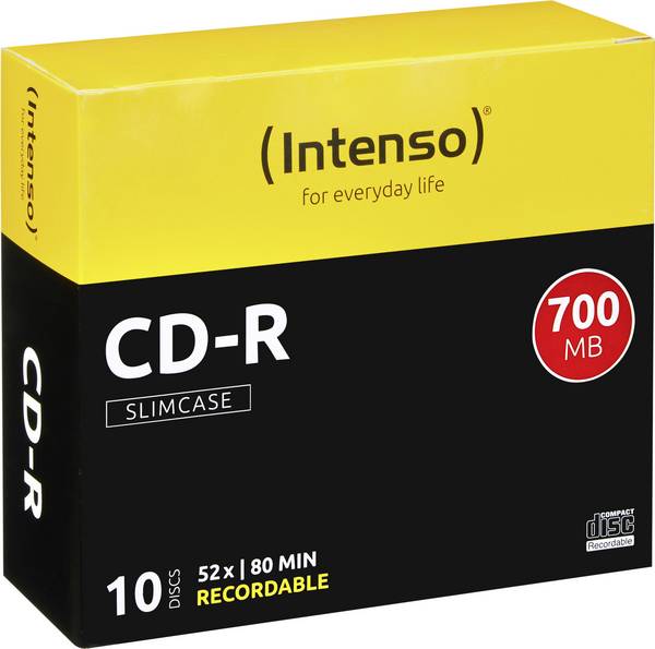 CD-R 80 vierge 700 Mo Intenso CD-R 80 Min Slimcase 10er 10 pc(s) slimcase