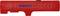 Outil rouge 'KNIPEX 16 64 125', probablement un dénudeur de fils, avec échelle pour sections de câbles 14-20, portant des flèches de direction.