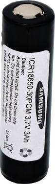 Pile rechargeable spéciale 18650 Samsung ICR1865030PCM  Li-Ion 3.7 V 3000 mAh 1 pc(s)