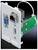 Une prise murale blanche avec ports VGA, Ethernet et USB. Idéale pour des connexions multifonctionnelles dans les réseaux de bureau ou domestiques.