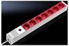 Rittal DK 7240.260 Bloc multiprise 7 compartiments, avec prise secteur femelle aluminium rouge 1 pc(s)