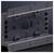 Support métallique gris de forme rectangulaire avec plusieurs trous et une ouverture centrale de fixation.