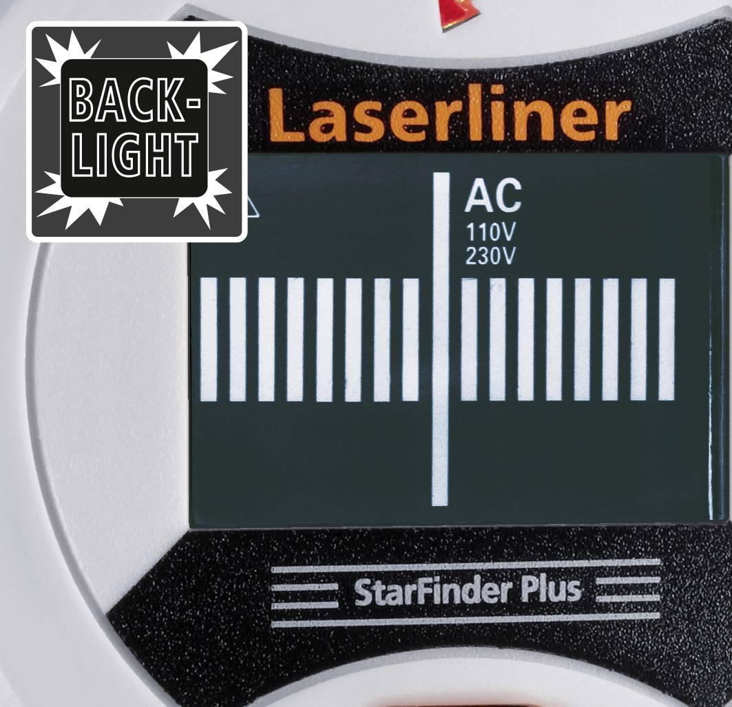 Scanner mural Laserliner StarFinder Plus 080.972A Profondeur de détection (max.) 40 mm 1 pc(s)-4