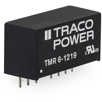 Convertisseur de tension Schwarzer Traco Power TMR 6-1219 avec six broches métalliques sur la face inférieure.