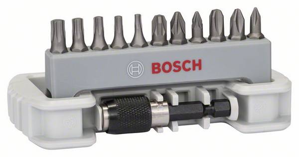 Bosch Accessories  2608522129 Jeu d'embouts 12 pièces cruciforme Phillips, vis Pozidriv, 6 pans intérieurs (TX)