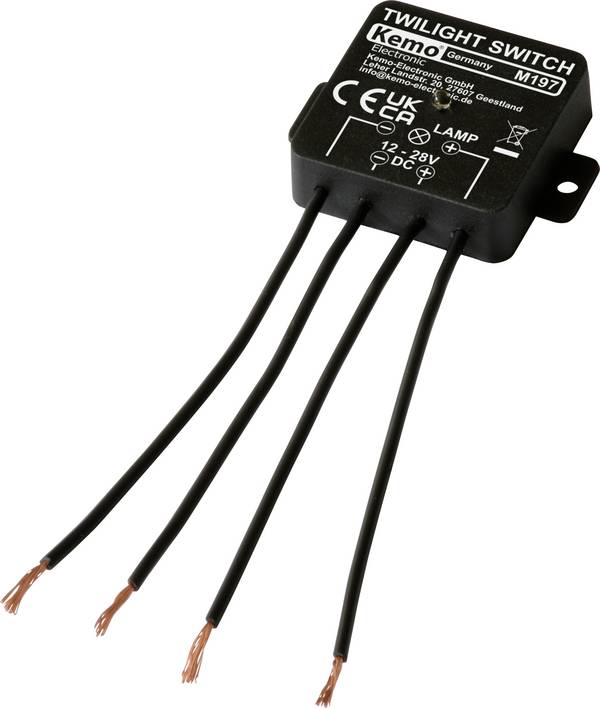 Interrupteur crépusculaire (kit monté) Kemo M197 12 V/DC, 24 V/DC 1 pc(s)