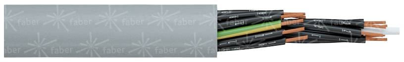 Faber Kabel H05VV5-F Câble de commande 5 G 1 mm² gris 031511 Marchandise vendue au mètre