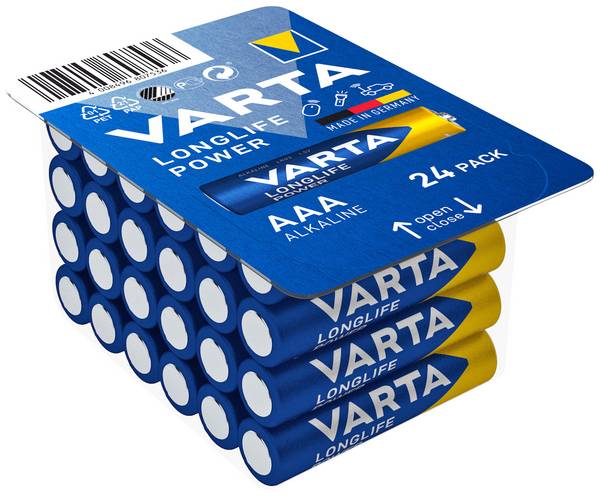 Varta LONGLIFE Power AAA Big Box 24 Pile LR3 (AAA) alcaline(s) 1.26 Ah 1.5 V 24 pc(s)