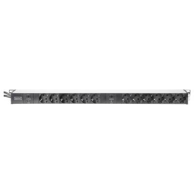 Digitus DN-95405 19 pouces Multiprise 1 UH prise à contact de protection noir-3
