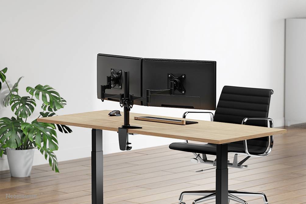 Support de table pour écran Neomounts FPMA-D1330DBLACK 25,4 cm (10") - 68,6 cm (27") réglable en hauteur, inclinable, mo-2