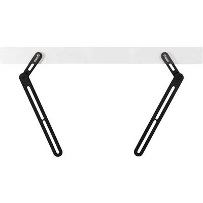 Plateau de table blanc avec deux supports pliables noirs en dessous.