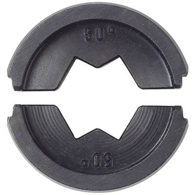 Deux demi-cercles noirs avec les chiffres '50' et '60', qui ensemble forment un objet circulaire imbriqué complet.