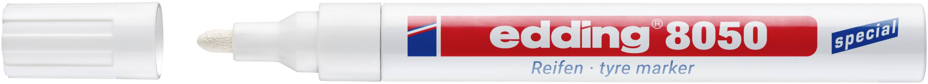 Edding 8050 4-8050049 Feutre à pneus blanc 2 mm, 4 mm