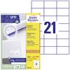 Avery-Zweckform 3652-200 Etiquette universelles 70 x 42.3 mm papier blanc 4620 pc(s) fixation permanente imprimante à jet d'encre, imprimante laser, imprimante laser couleur, photocopieuse, photocopieuse couleur, inscription à main