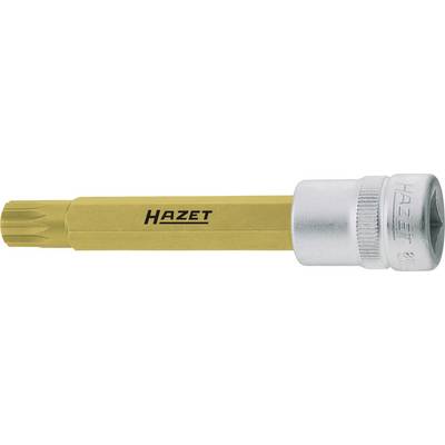 'Tournevis long à embout de la marque Hazet, tige dorée, douille hexagonale argentée, adapté pour vis Torx.'