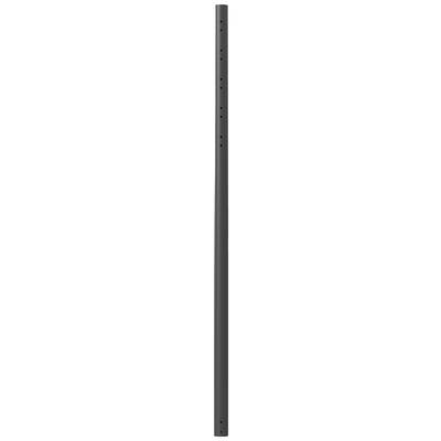 Un objet noir et allongé avec plusieurs trous, probablement un instrument à vent.
